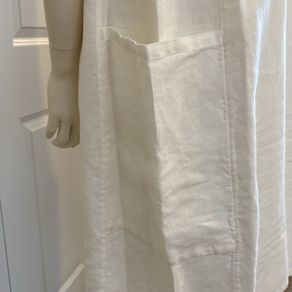 J.Jill White Linen Dress XL NWT - Picture 3 of 6